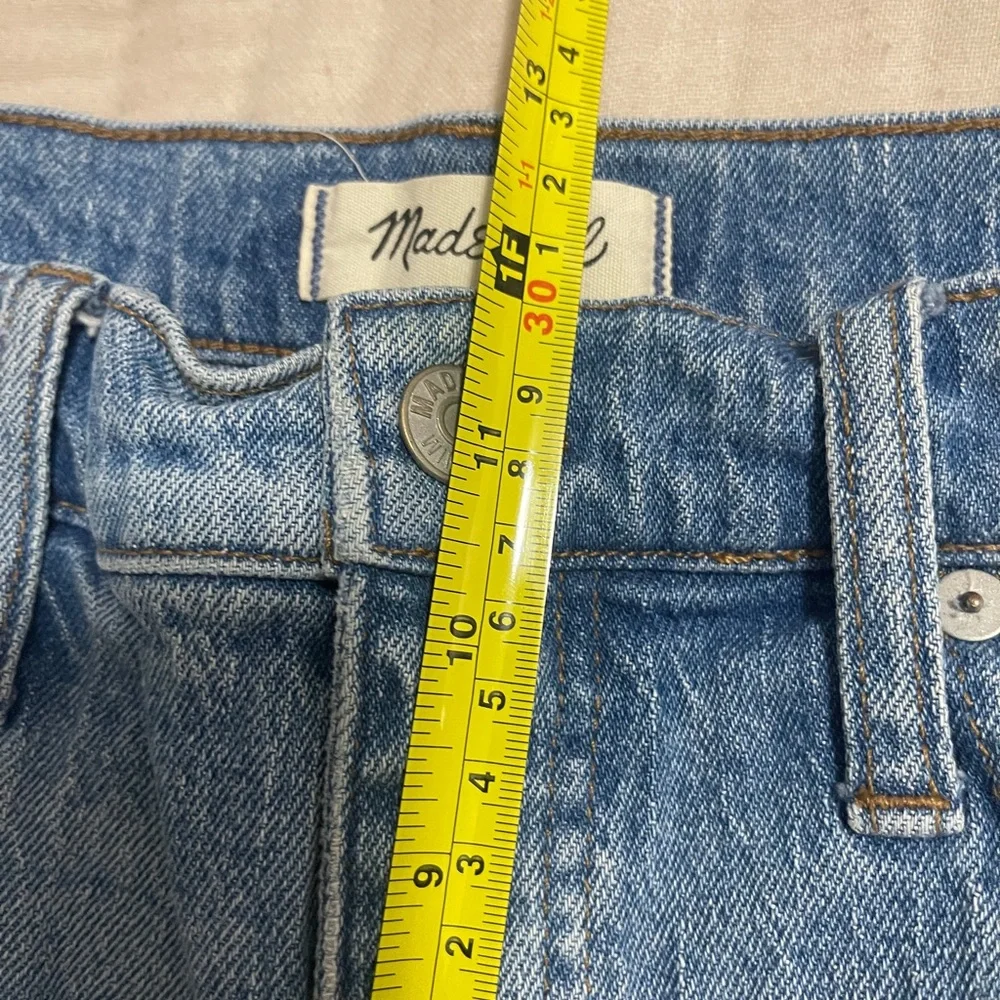 Madewell Womens Jeans Size 27 Blue Classic Straight Distressed Denim Bottoms - Picture 11 of 12